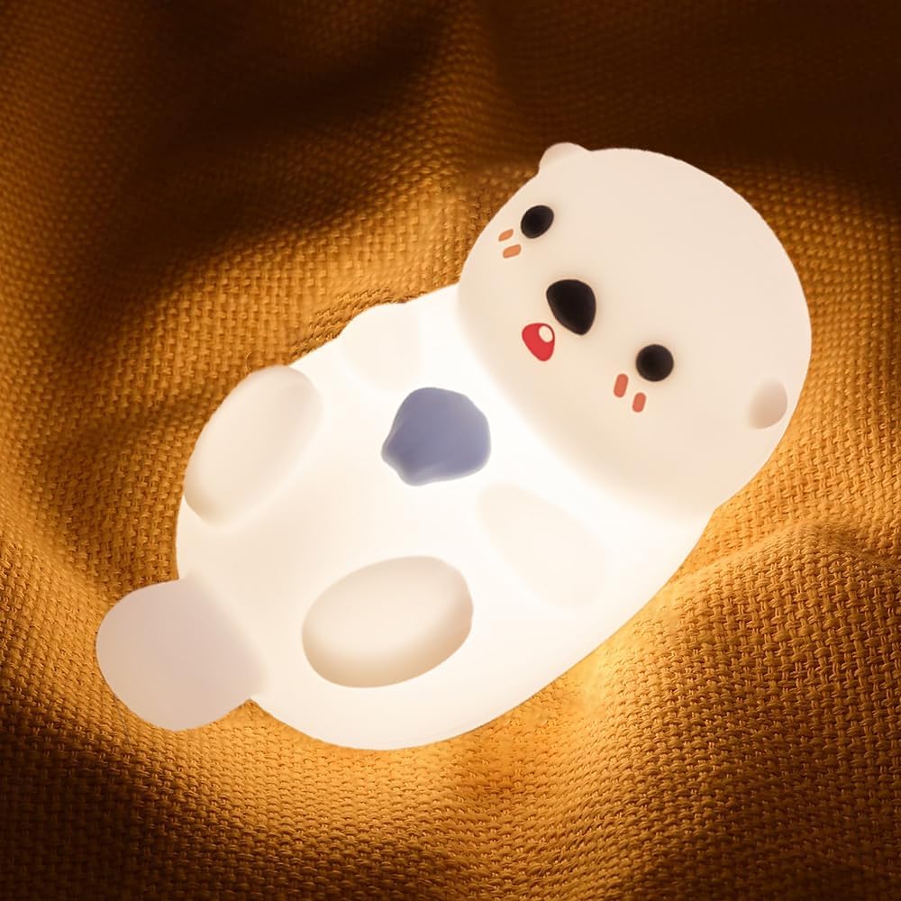 Otter Squishy Silicon LED Night Light Limited - Tap Lamp, Best Gift for Kids and Girls