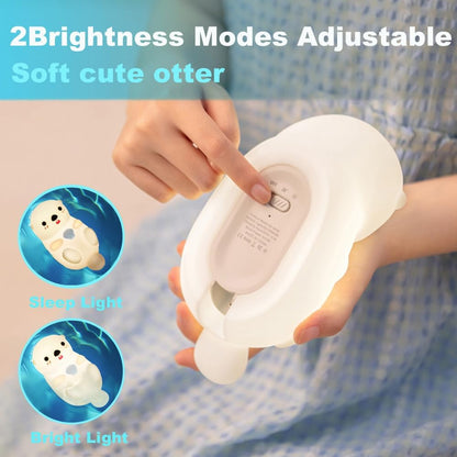 Otter Squishy Silicon LED Night Light Limited - Tap Lamp, Best Gift for Kids and Girls