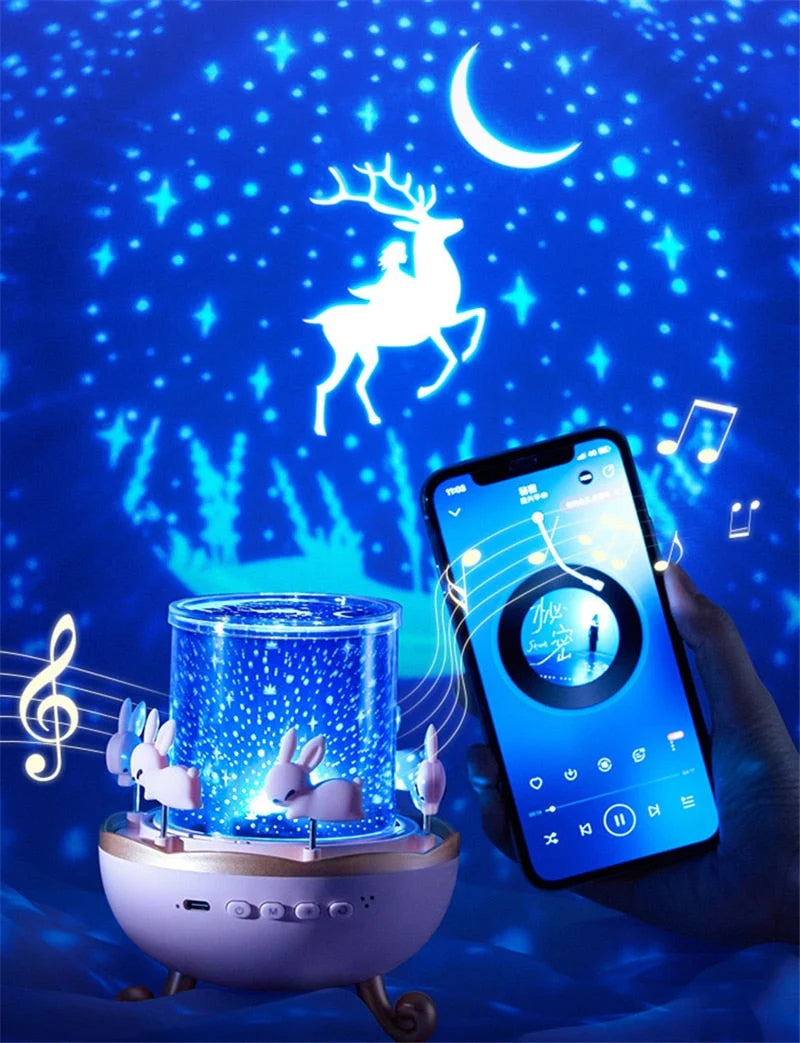 Dreamy Carousel Music Projection Lamp