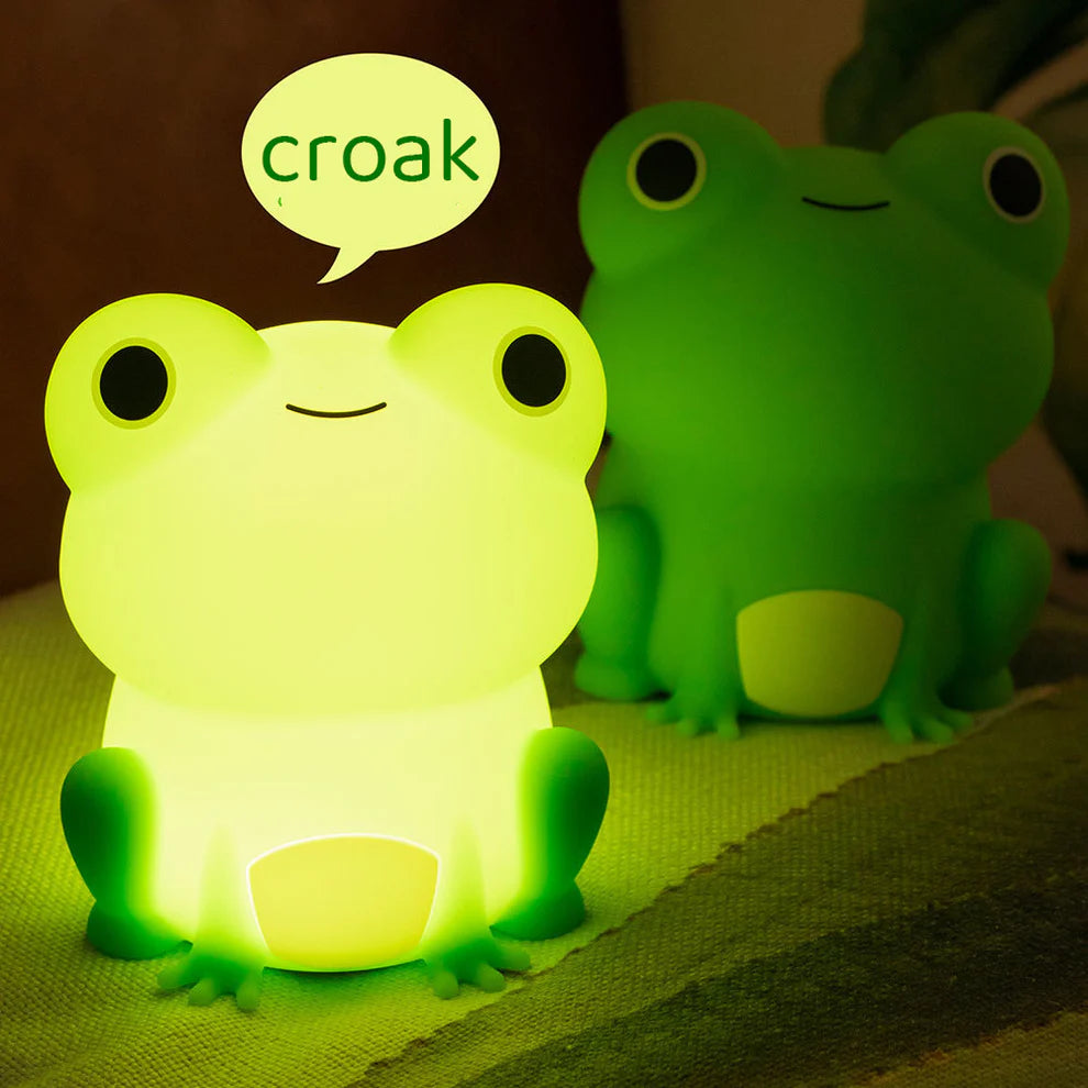 Squishy Silicone Peculiar Frog LED Night Light - Perfect Gift for Kids and Girls